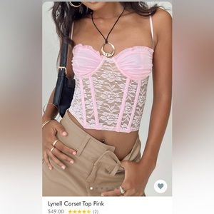 Princess polly Lynell corset top pink